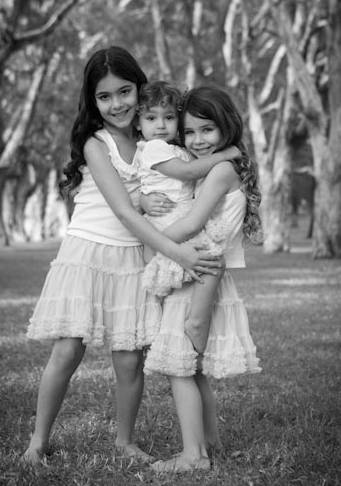 3 beautiful girls in the park